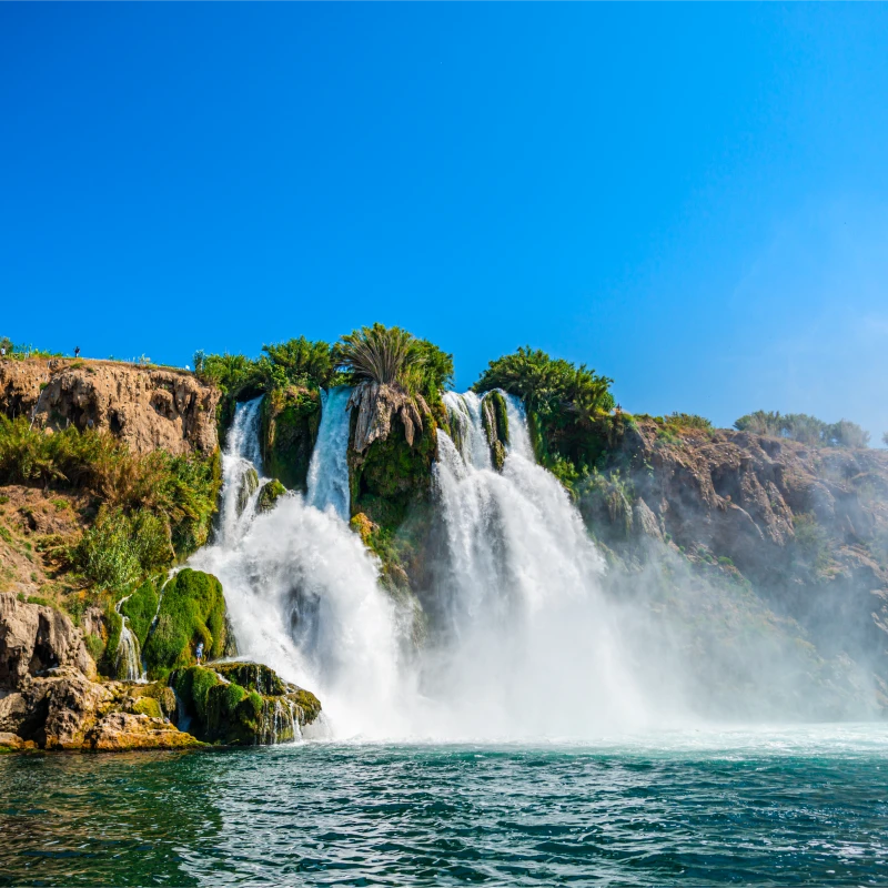 Waterfall and Island